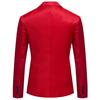 Formal Blazer Solid Color Turndown Collar One Button Four Seasons Slim Fit Pockets Suit Jacket for Wedding