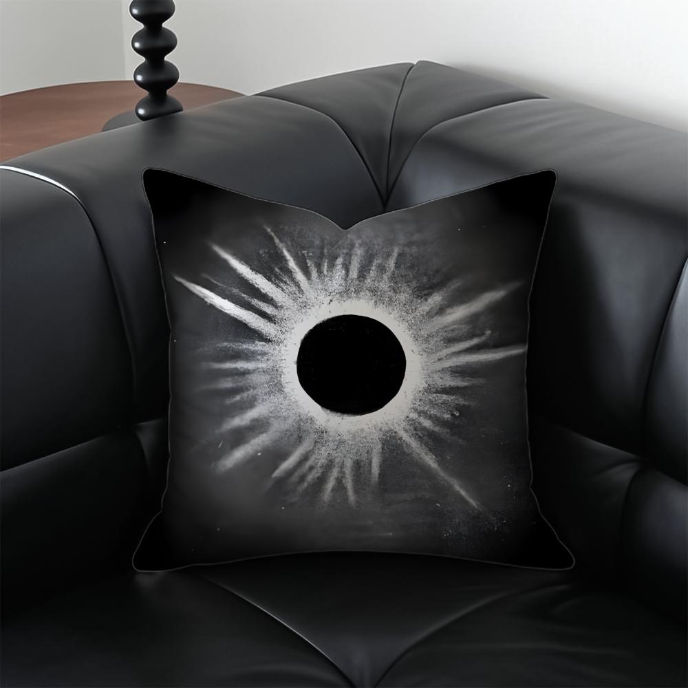 BBlack Sun Archive Pillow Dark Theme Cushion Cushion Cover Pillow Case Antidustmite Invisible Zipper Silky Plush Cushion