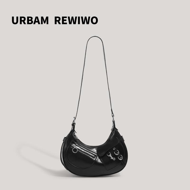 Сумка Новая Мода Ретро Подмышечная Сумка Женская Сладкая Крутая Дерзкая Девушка Мотоциклетная Сумка Универсальная На Одном Плече Через Плечо Сумка Тренд