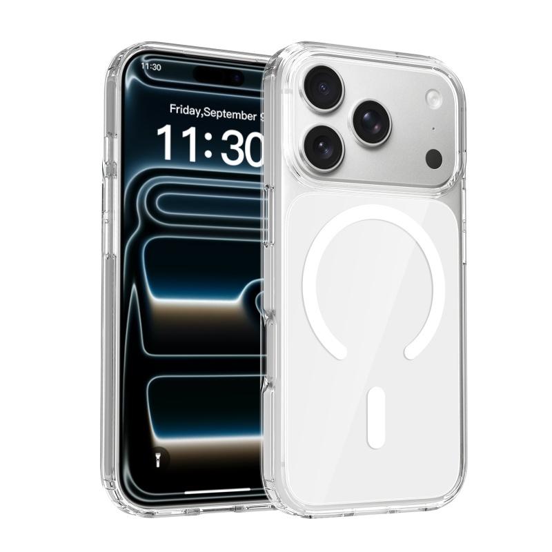 

Роскошный яркий чехол конфетного цвета для iPhone 17 Pro Max 17 Pro, гибридный, магнитный, для Magsafe, жесткая крышка, мягкая TPU, противоударный чехол iPhone 17 Pro Max белый