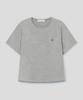 SLOW RECORD HOUSE Layered Check Roll-Up T-Shirt_Gray