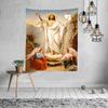 Easter Resurrection Christ Icon Jesus Good Shepherd Bible Tapestry Wall Hanging Decoration Living Room Decor Blanket Backdrop