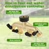 2/3/4-Wege-Verteiler für Leitungswasser, Hochleistungs-Messing-Gartenschlauch-Verteiler, 3/4-Zoll-Wasseranschlussverteiler für Zuhause, Hof/Wasch