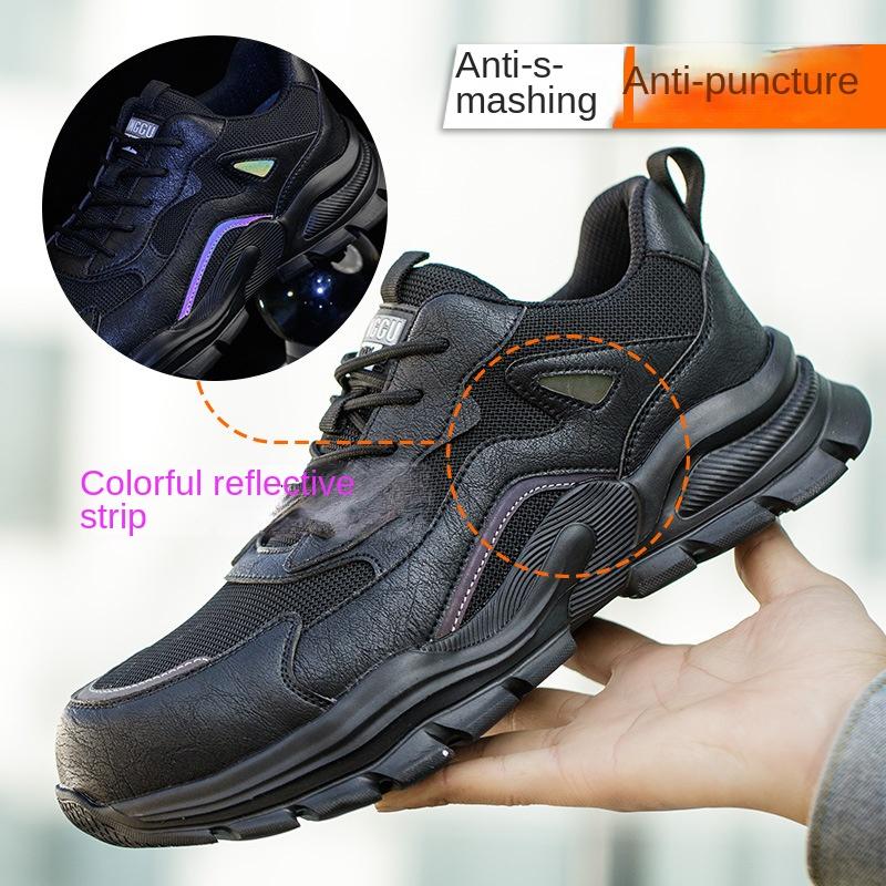 Labor Insurance Shoes Men's Anti-smashing, Anti-piercing, Wear-resistant Work Shoes, Safety Protective Shoes