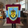 Burnley FC Logo,pattern Flannel Blanket, High Quality Comfortable for All Seasons, Home Decor, Warmth and Comfort, Perfect for Gifts.