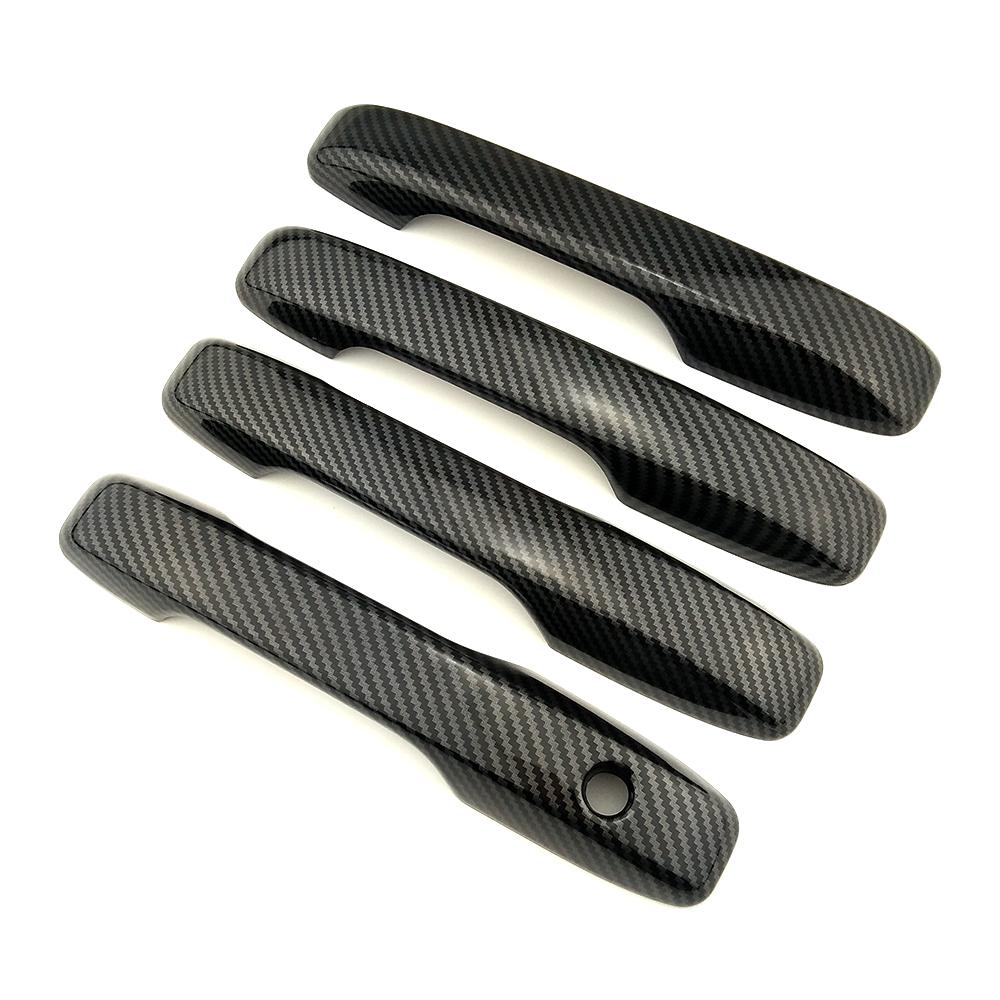 For Honda Jazz Fit 2020 2024 Carbon Fiber Color Car Modify Refit Chrome Door Handle Cover Decoration Trim Protection Sticker
