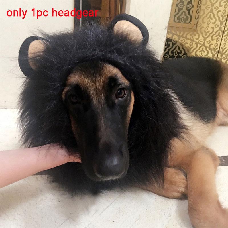 

Pet Dog Cosplay Lion Mane Pet Transformation Lion Clothes with Ears Cute Puppy Realistic Lion Wig Costumes Party Decoration