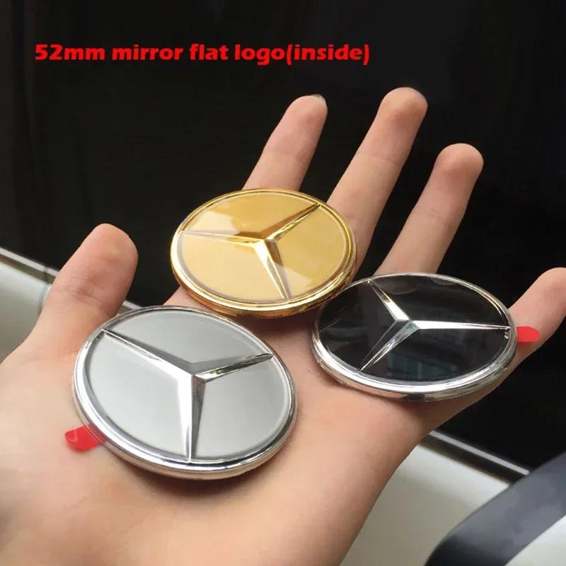 For Mercedes Benz 52mm 57mm Solid 3D & Flat Star Cap Cover Badge Nickle Car Emblem for Mercedes Benz Steering Wheel Center Logo