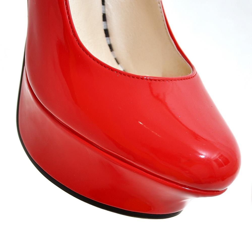 Q/Dámské jednoduché boty na vysokém podpatku Jaro/léto Nové Elegantní voděodolná platforma Silný podpatek Mělká ústa Nízké boty velké velikosti