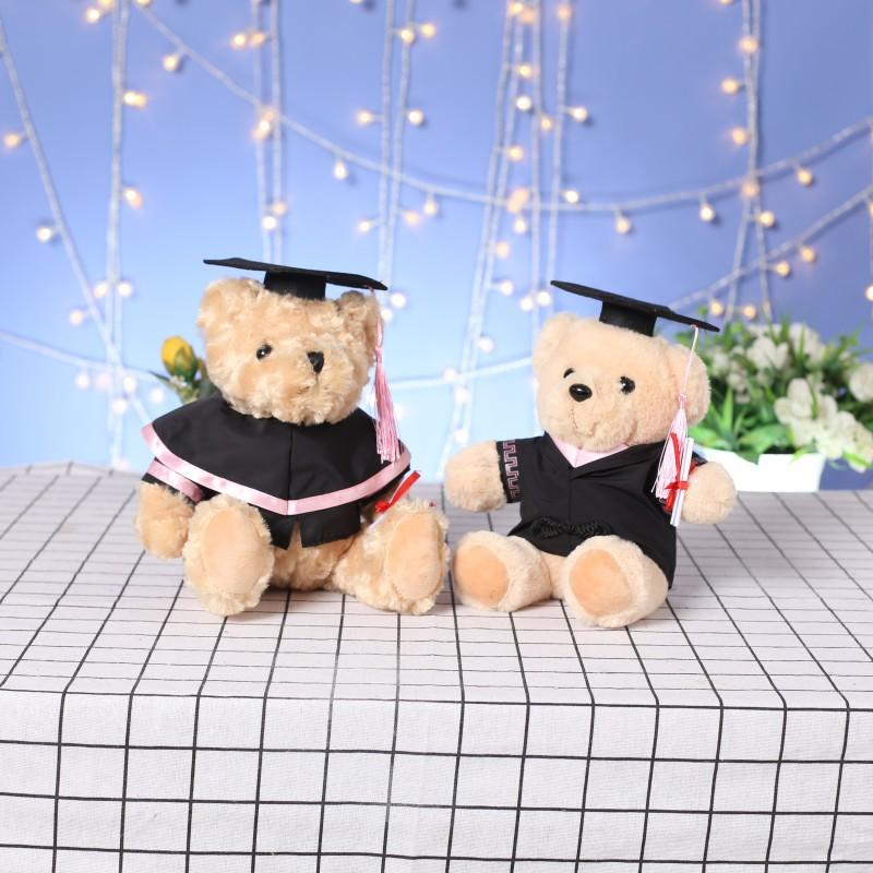 Cute Doctoral Bear Graduation Bear Doll Plush Toy Hat Doctoral Bear Doll Bachelor Bear
