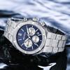 Alloy Quartz Wristwatch Dazzling Brightness New Watch Men Luminous Chronograph Business Waterproof Male Watches with Date