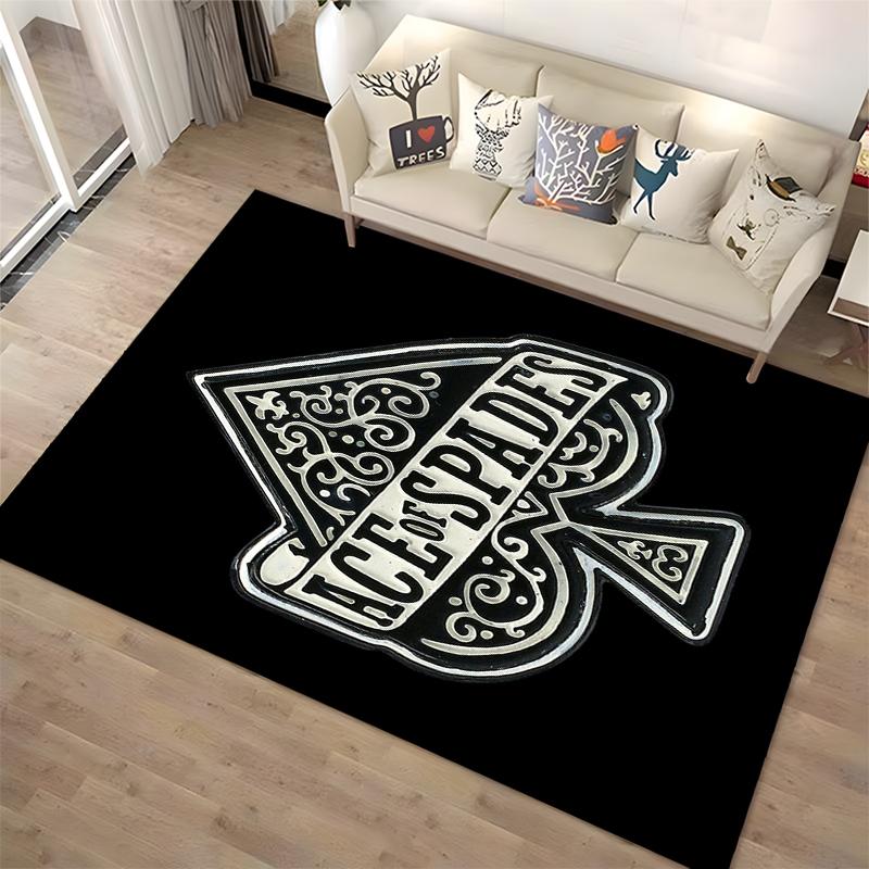 Ace of Spades Design Rug Non-slip rug suitable for living room and bedroom sofas