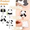 MOROBOR Panda Self Adhesive Hook, 4pcs No Punch Hook Decorative Wall Mounted Hooks Home Office Nursery Room Decoration for Hanging Key, Towel, Hat