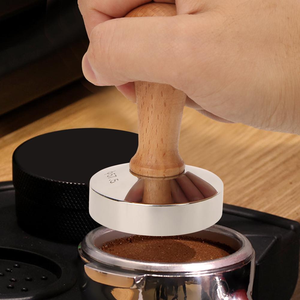 57.5mm Stainless Steel Base Coffee Powder Tamper with Wooden Handle Coffee Machine Accessories