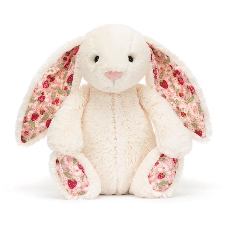 Fragrant Bonnie Rabbit Plush Toy with Floral Ears Kawaii Stuffed Doll Soft Sofa Cushion Kids Birthday Gift Room Decor