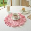 Retro Soft Ruffle Placemats Round Square Cloth Napkins French Cotton Western Food Mats Table Decor