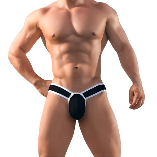 Men Underpants Color Matching Low Waist 3D U Convex Close Fit Modal Stretch