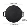 Leeseph Korean BBQ Grill Pan Round Griddle Pan for Gas Open Fire Camping Home Outdoor Stoves Circular Multiple Sizes Black