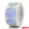 Exquisite 500Pcs Laser Blank Love Heart Stars Round Stickers 1Inch Handmade Decoration Holiday Birthday Party Sealing Label