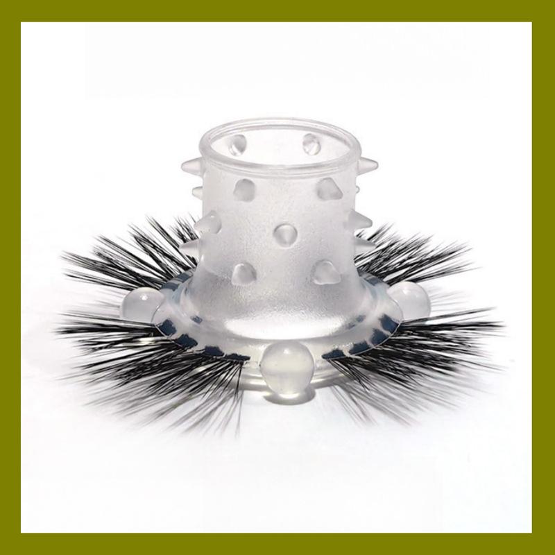 Silicone Lamb's Eye Ring: Fur-Lock Beaded Men's Intimacy Accessory for Couples
