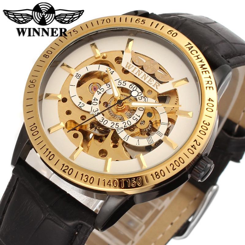 

Механические часы WINNER Ажурные фирменные часы Полностью автоматические механические часы