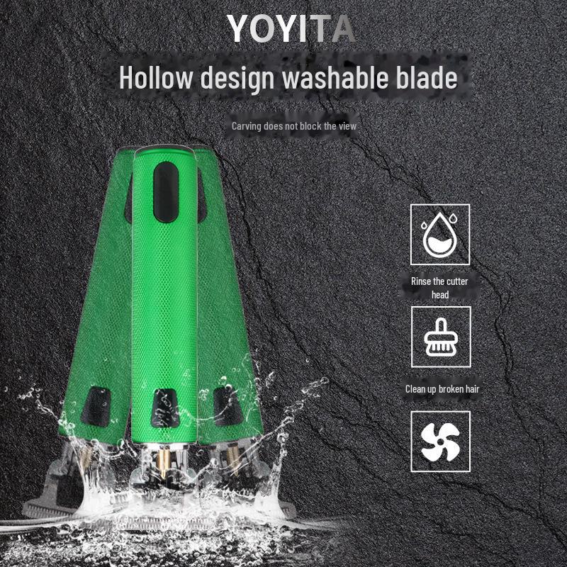 Rechargeable LED Hair Clipper: Self-Use Electric Shaver for Haircuts and Children's Carving, Oil-Infused, with White Light Display.