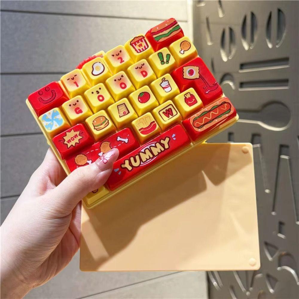 Creative Design Decompression Button Toy 26 Key Keyboard Keychain  Bag Accessory