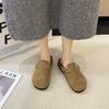 Baotou half slippers women's outer wear 2025 new spring spring and autumn flat bottom platform retro lazy shoes comfortable