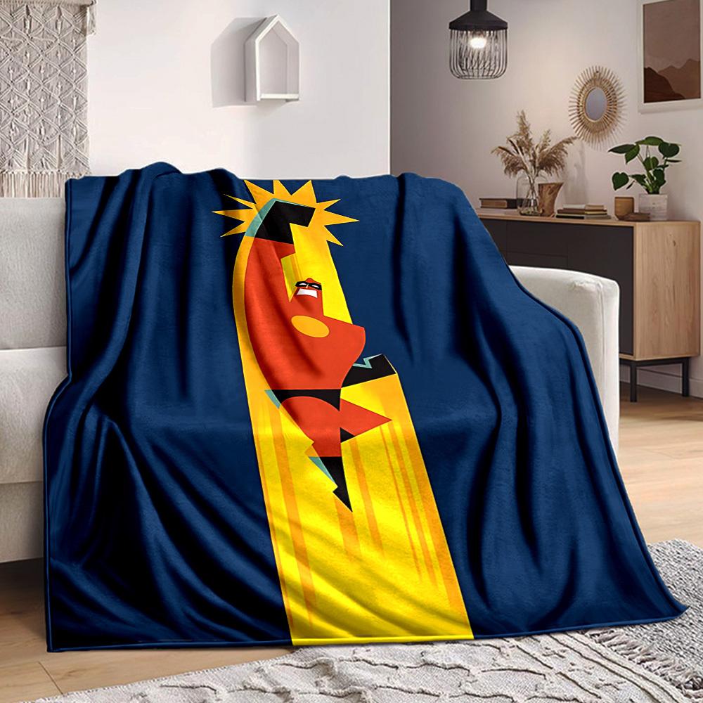 1pc Superhero Flight Flannel Throw Blanket Lightweight Soft Warm All Season Blanket for Sofa, Bed, Travel,L1028153