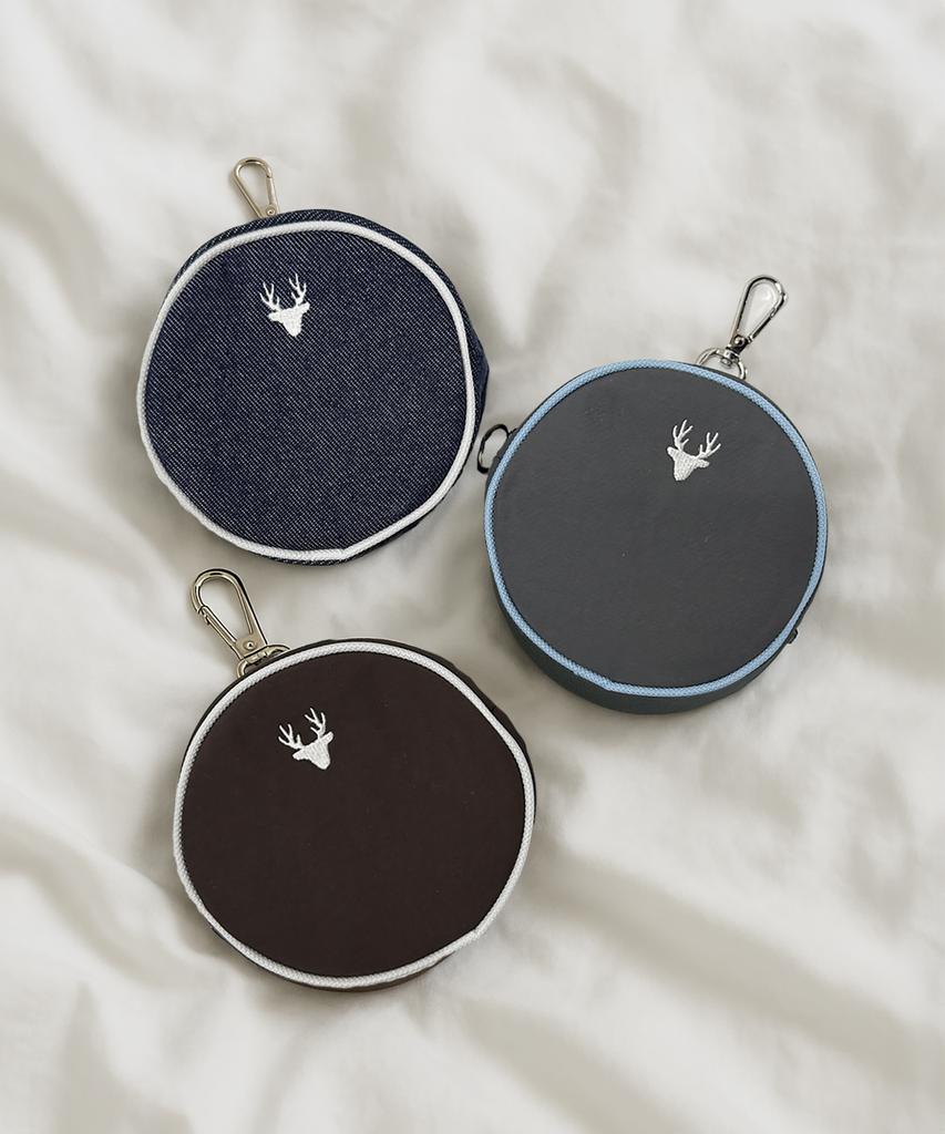 Dearmydeer Mini Round Pouch_ Brown