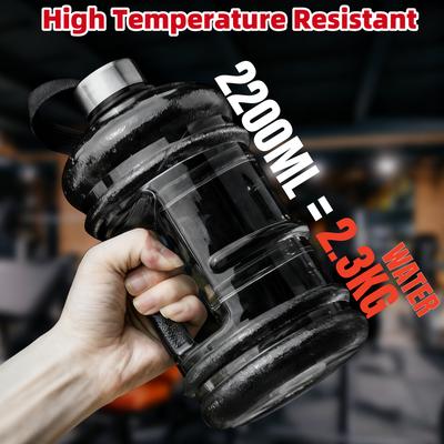 74.5oz Grande Capacité Gourde d'Eau Sportive Portable Demi-Gallon Flasque Anti-Fuite Bouteille de Fitness pour Gym Camping Bouteilles à Boisson Durables