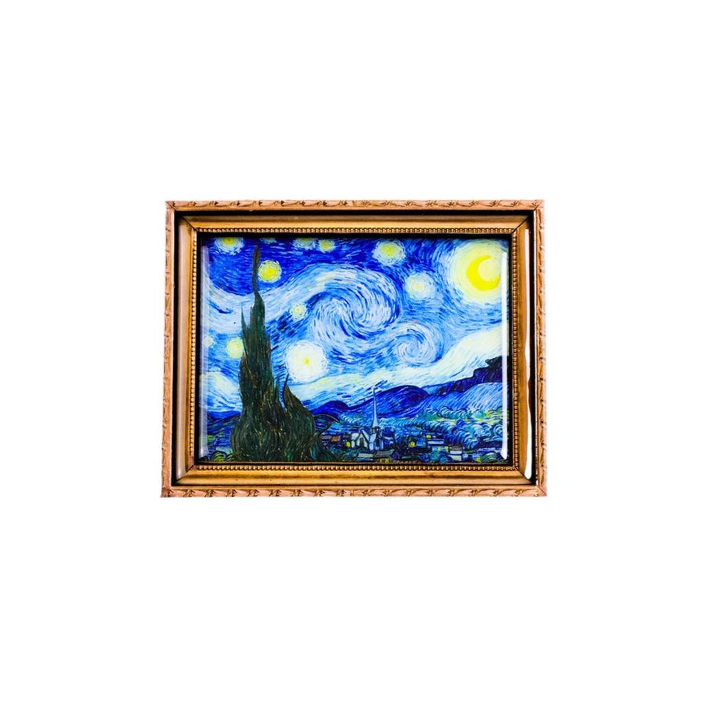 World-Famous Paintings: Cultural Creative Wooden Fridge Magnets - Retro Oil Painting Gifts