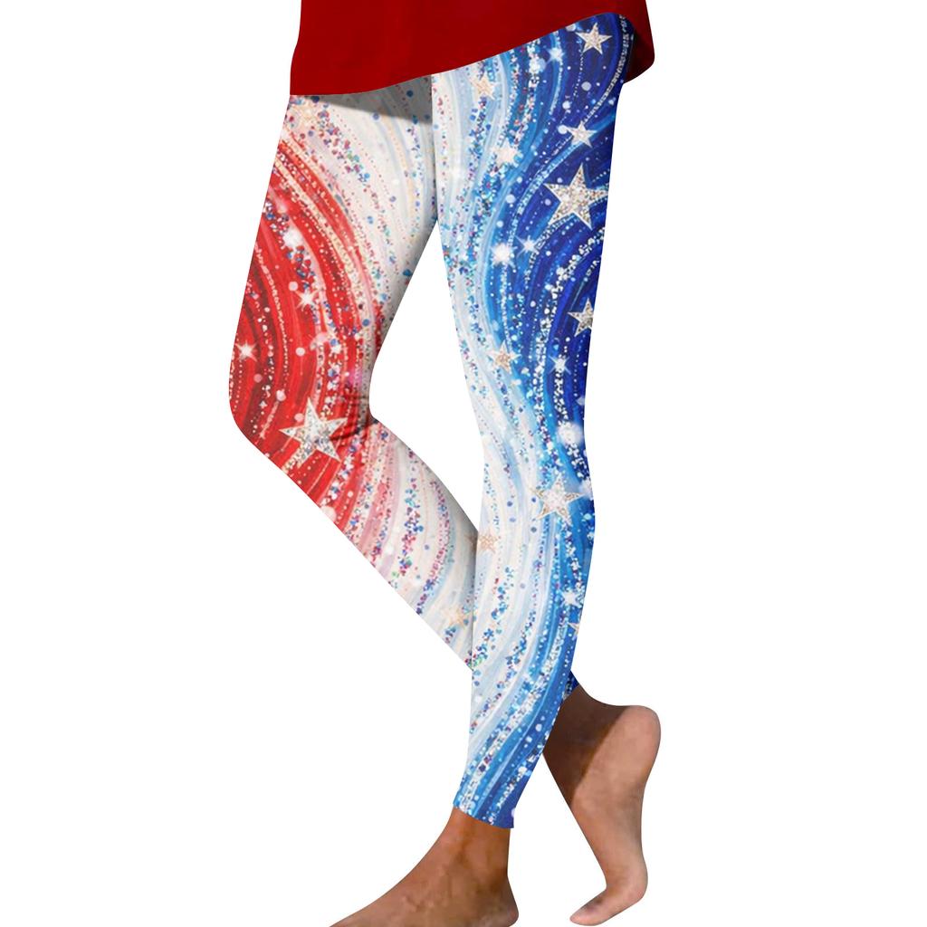 Calças Casuais Femininas com Estampa Reta para Uso ao Ar Livre, Calças de Yoga Slim Estampadas