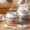 CCKO Ceramic Seasoning Jar with Spoon and Lid