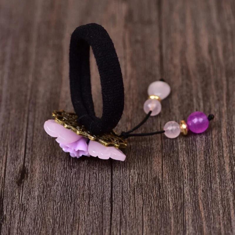Fashion Hanfu Elegant Women National Wind Classical Hair Circle Rubber Band Retro Wind Han Elements Head Rope