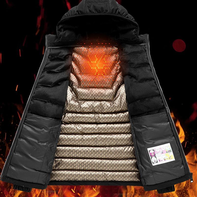 Light Cotton Coat Men's Winter Fashion Solid-colour Slim Removable Cap Thickened Hooded Comfortable and Versatile Jacket Men