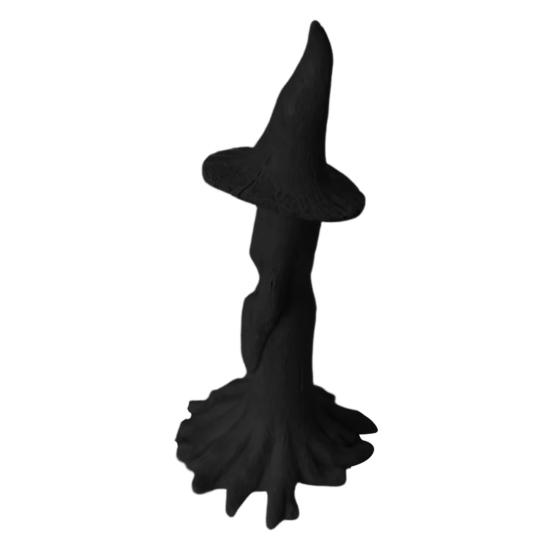 1/2Pcs Hand-Painted Enchanting Witch Statue Halloween Tree Root Black Witch Figurine Resin Sculpture Home Holiday Party Decoration Ornament