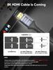 8K 10K HDMI-Kabel 2.1 2er-Pack 48 Gbit/s High Speed HDMI 4K@120Hz 8K@60Hz, HDCP 2.2 & 2.3, eARC, HDR 4:4:4 Kompatibel für HDTV/PS5/Blu-ray