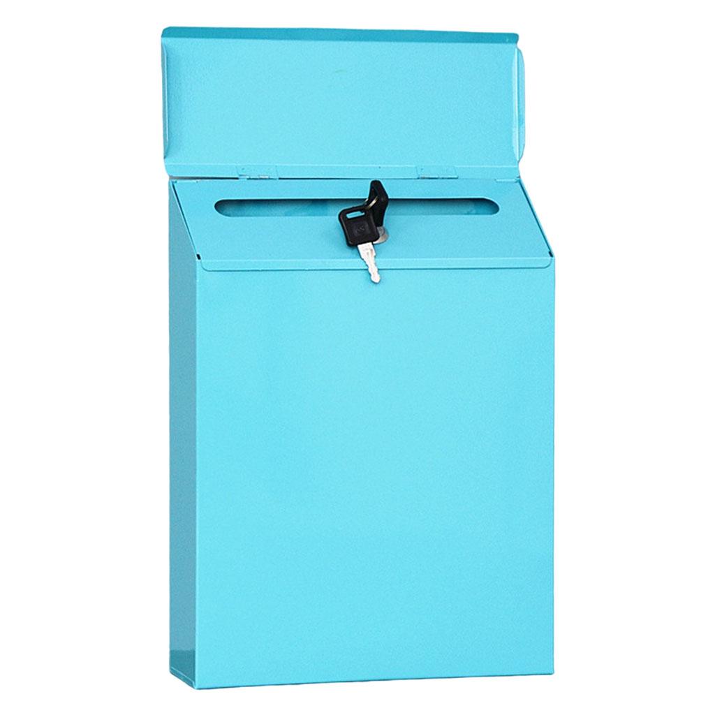 Hanging Security Wall Mounted Comment Suggestion Drop Box Durable Key Magazines Holder Postbox Case