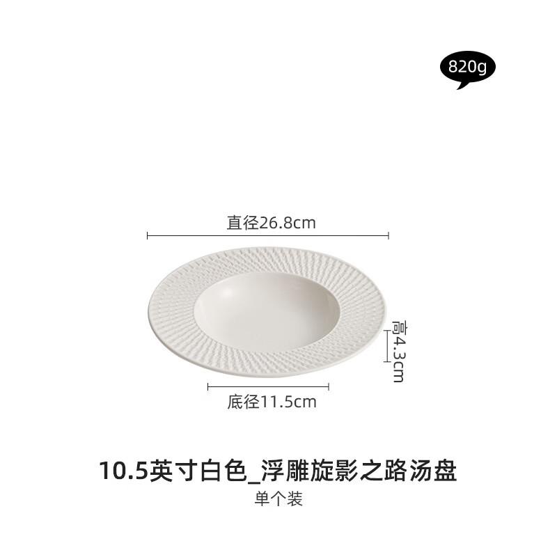 JIESITONG Straw Hat Ceramic Dinner Plate