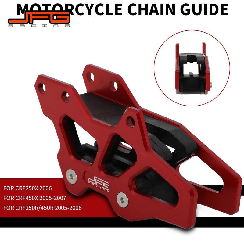 Motorcycle CNC Chain Guide Guard Protection For HONDA CR125R CR250R CRF450X 2005-2007 CRF250R CRF450R 2005-2006 CRF250X 2006