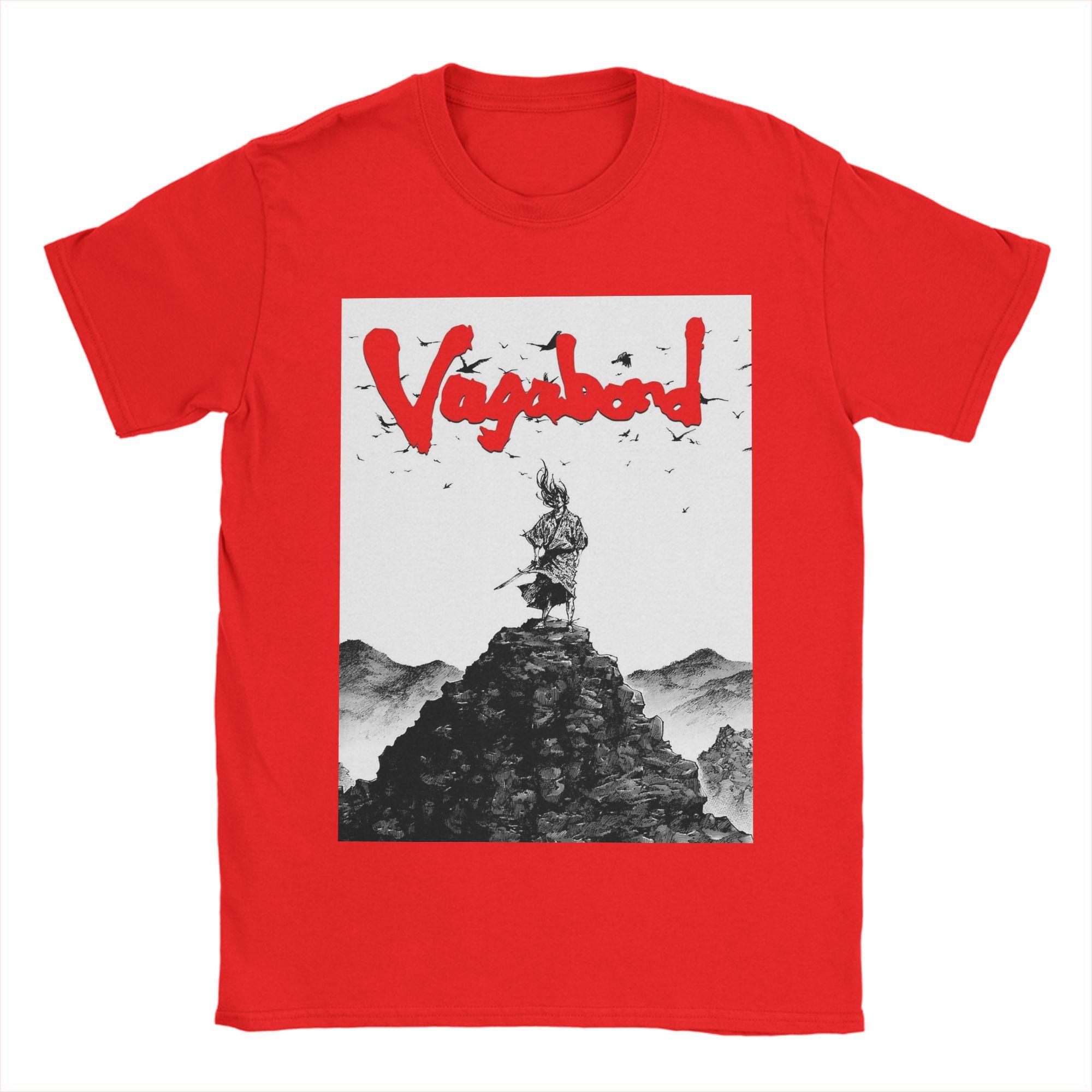 Mens TShirt Vagabond Manga Samurai Funny Cotton Tee Shirt Short Sleeve T Shirt Round Collar Tops Plus Size S