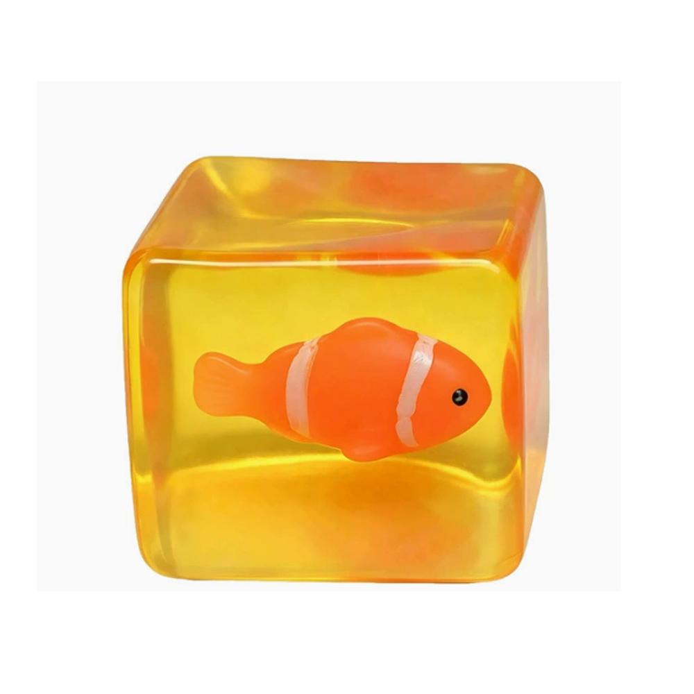Cute Luminous Animal Taba Squeezing Toy Gifts Sea Creature Whale Cube Squishy Sensory Toys TPR Slow Rebound Stress Relief Toy