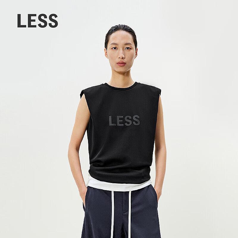 LESS 2025 Summer Cotton Round Neck Loose T-Shirt S
