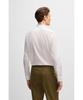 BOSS Regular Fit Patterned Size White Shirt, Cotton, Men's, 40,
