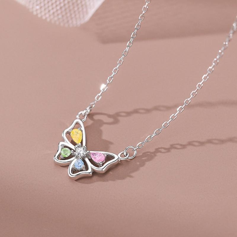 Sweet Butterfly Pendant Necklace for Women Girls Popular Choker Clavicle Chain Party Jewelry Gifts