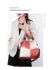 Trendy Women's Patchwork Canvas Tote and Crossbody Bag - Fashionable, Versatile, Color Block Design 2025.