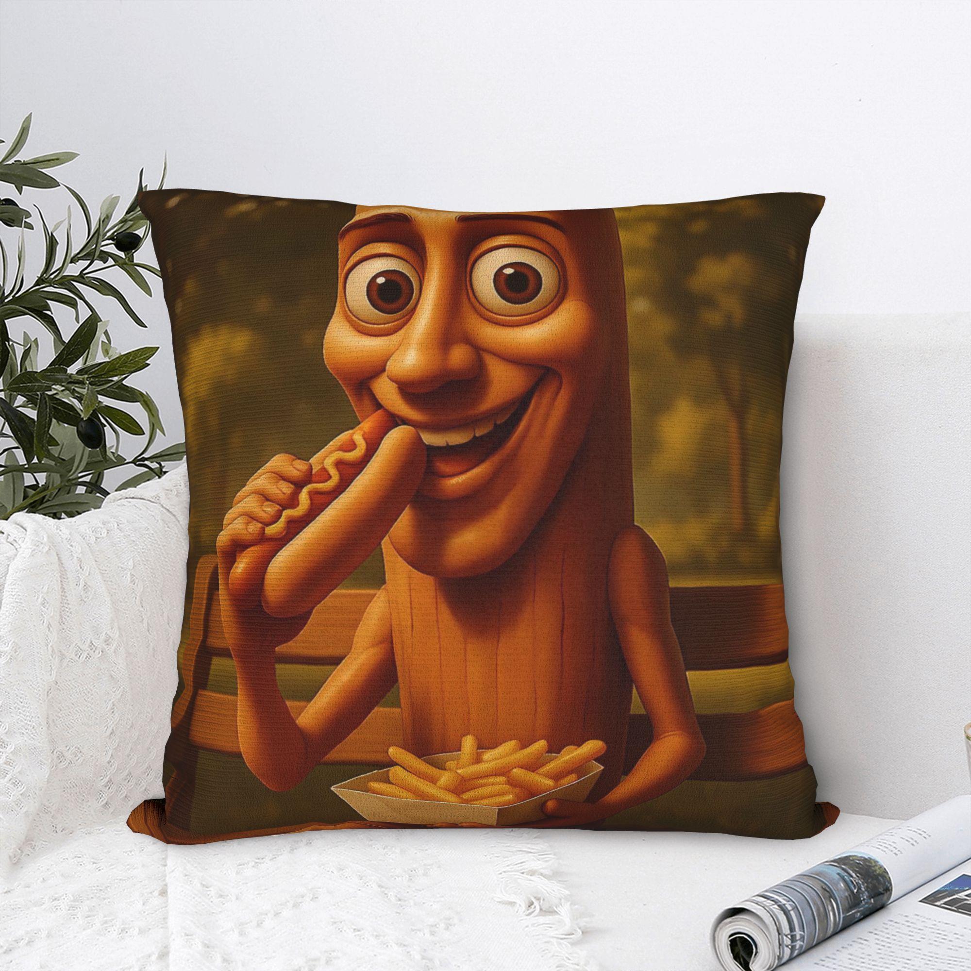 Fine Glasses Unisex Tung Tung Tung Sahur Pillow Cover Morden Pillow Case For Sofa Car Home Decor Comfy Pillowcases Birthday Present