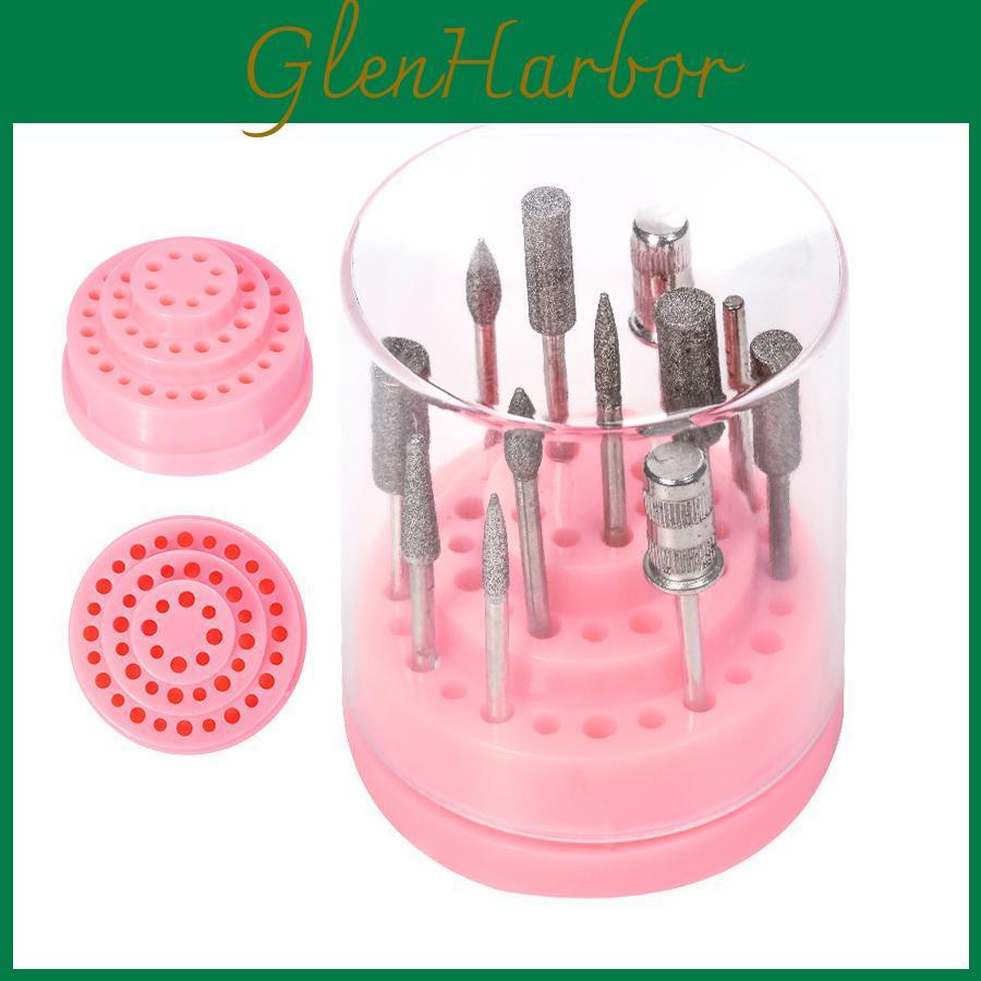 Art Holes Nail 48 1pc Drill Bit Holder Exhibition Stand Display Manicure Tool Acrylic Cover Box