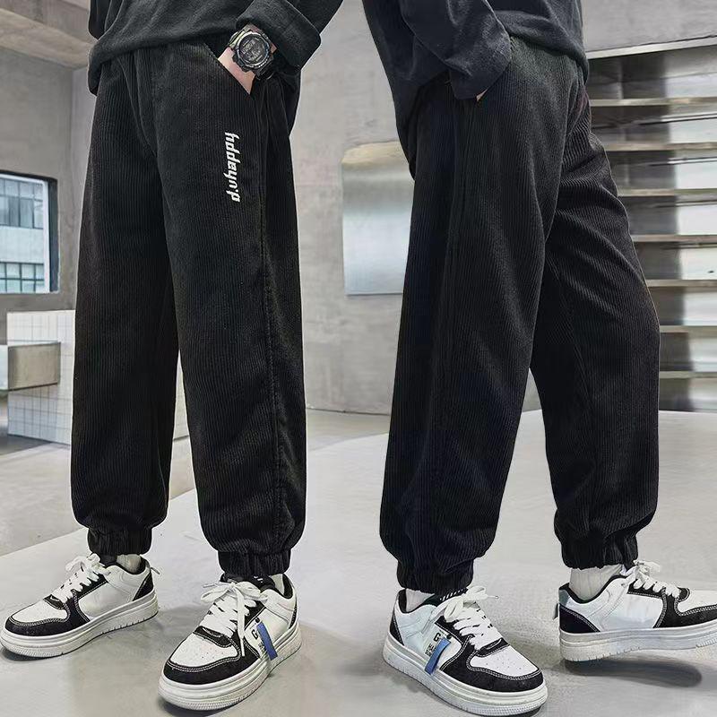 2024 Boys' Autumn Sweatpants: Trendy Spring/Fall Style for Children's Sporty Wear